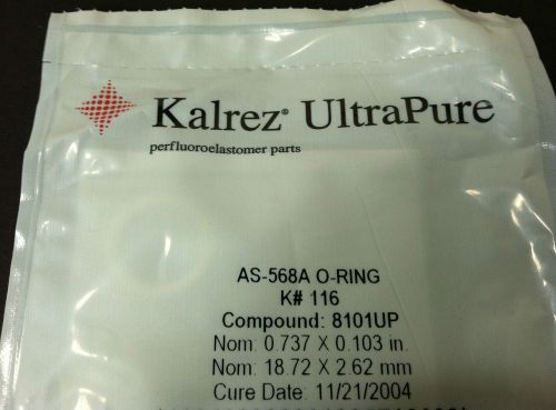 KALREZ O-RING K# 116 DUPONT 0.737 X 0.103  INCHES AS-568A 8101UP  New