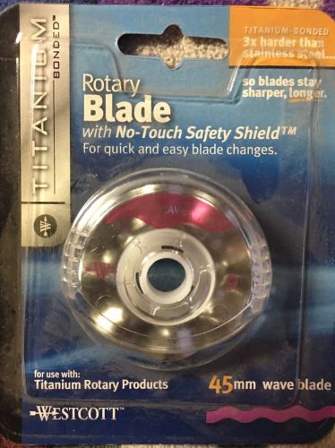 Westcott Titanium Rotary Straight Blade with No-Touch Safety Shielf 45mm