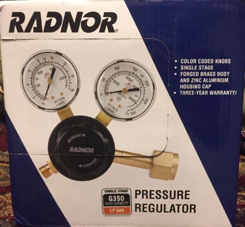 Radnor LP Gas Pressure Regulator G350 High Capacity NEW Free Shipping
