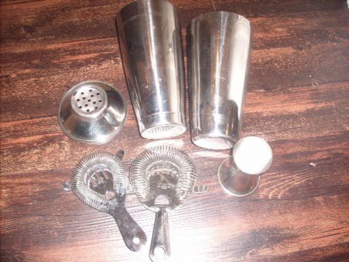 6 pc. BRAND  WARE COCKTAIL SHAKER  Bartender Drink Mixing