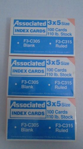 Index Cards Unruled 3 X 5 Pack Of 100 Peach 110 LB. Stock Lot Of 3