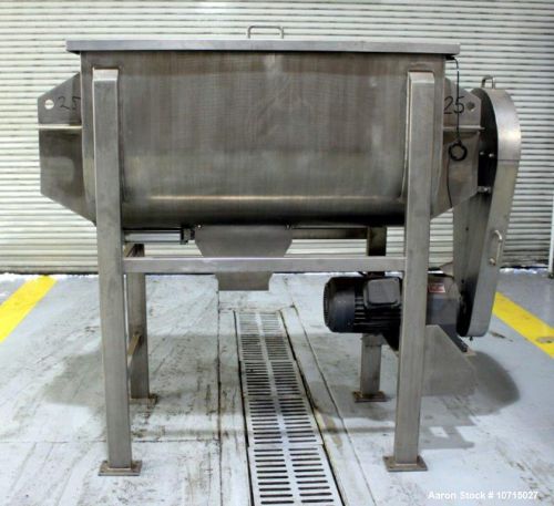 New- in stock- paul o abbe 25 cubic foot ribbon blender. type 304 stainless stee for sale