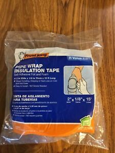 Pipe Wrap Insulation Tape 1/8&#034; x 2&#034; x 15 ft. New Frost King Self Foil and Foam