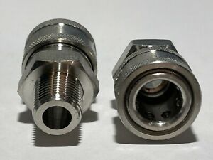 General Pump Power Pressure Washer Fitting 3/8&#034; MPT Stainless Quick Connect 2 Pc