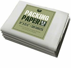 Newsprint Packing Paper (~125 Sheets), Clean Newsprint Paper, 31&#034; x 21.5&#034;