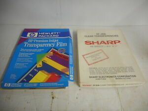 Lot of HP C3834A &amp; Sharp SF-85A Transparency Film 2 Packs - Both Are Half Full
