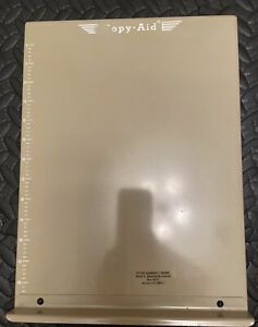 Vintage Kopy Aid Metal Copyholder Stand Tan Beige Color 9 x 11&#034;