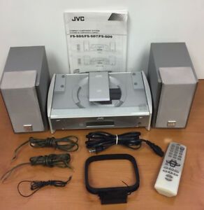 JVC Compact System FS-SD5 AM/FM Tuner w/ Speakers, Remote -CD Not Working