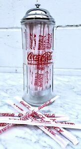Coca Cola soda straw holder/ reproduction/ diner/cafe