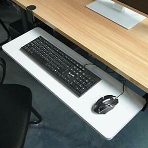 ZHC clamp-on Keyboard Tray 25.6” x 10” ergonomically Slides Placed Under The ...