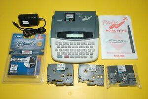 Brother P-Touch PT-310 Label Maker, A/C adapter &amp; New Tapes, Manual TESTED