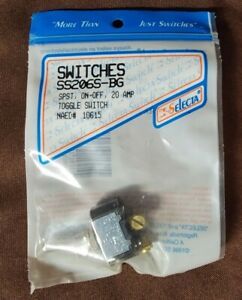 Selecta Switch SS206S-BG Toggle Switch SPST On-OFF 20 Amp 125 VAC