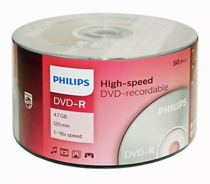 Philips DVD-R White Inkjet Printable DVD&#039;s
