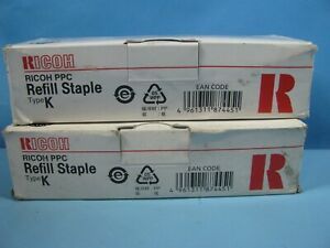 Lot of 2 BOXES GENUINE RICOH REFILL STAPLES TYPE K 410802