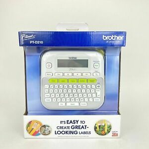 Brother P-touch PT-D210 Compact Label Maker White One Touch Keys Easy to Use