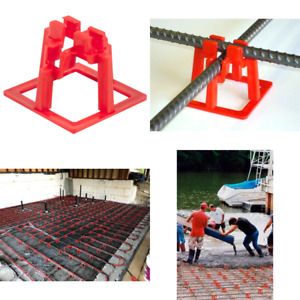 (50-PACK) 1.5&#034; Rebar Chairs Support System Concrete Slab Cement Pouring Holder