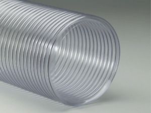 Clear PVC Air Duct Cleaning Hose - Flexadux PV ADC 12&#034; x 25&#039;