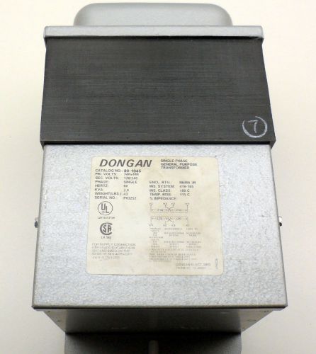 Dongan 80-1045 single phase general purpose transformer for sale