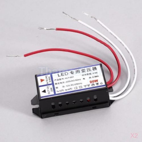2x led electronic transformer ac 220v input 12v output for 12v led light bulbs for sale