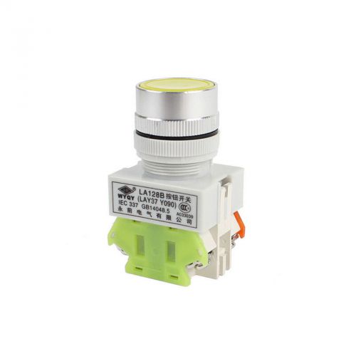 Momentary Emergency Stop Push Button Switch 4 Terminals DPST In Yellow Good