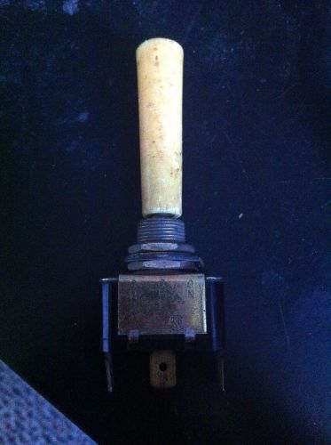 Vintage bakelite long handled toggle switch/on off switch. 3 prong, dual opt on. for sale