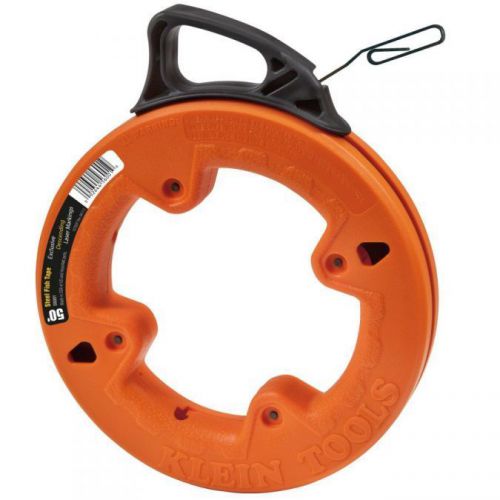 Klein tool 50&#039; 1/8&#039;&#039; wide&#039; wide steel wire puller fish tape t21138 for sale