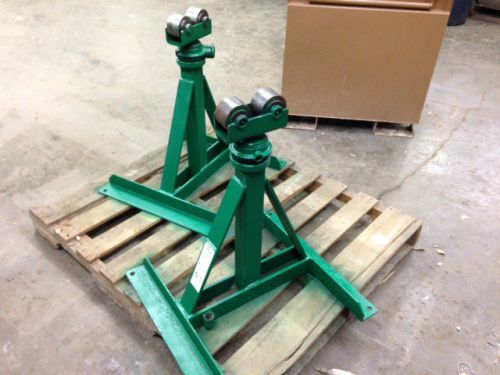 Used greenlee 656 rachet type reel stands pair good condition for sale