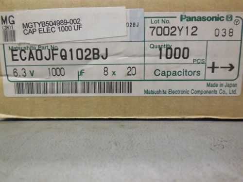 1000 PCS PANASONIC  ECA-0JFQ102BJ RADIAL LYTIC CAP