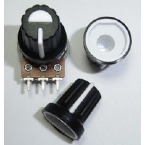 (25) black knob with white pointer soft touch - tayda electronics for sale