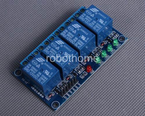 12V 4-Channel Relay Module Low Level Triger Relay shield for Arduino Brand New