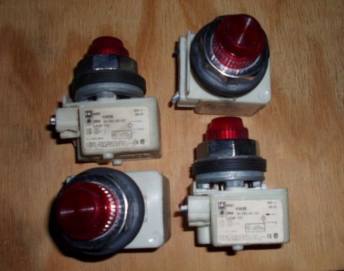 SQUARE D 9001 KM35 RED LIGHT (USED) LOT OF 4