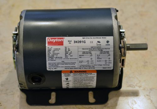 Dayton 1/4 hp motor 3k091g 115 208 230 volt belt drive fan and blower motor for sale