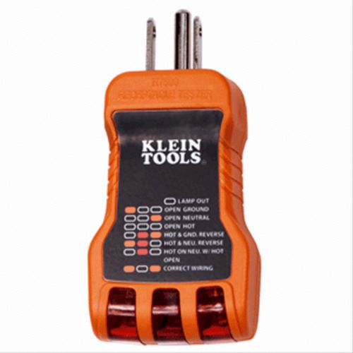 Klein tools rt500 120v receptacle wiring tester - usa made for sale