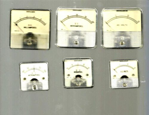 6 Monarch Panel Meters, Assorted