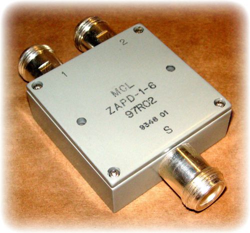 Splitter / combiner, dc pass power, 50?, 500 to 1000 mhz (mcl) (new) for sale