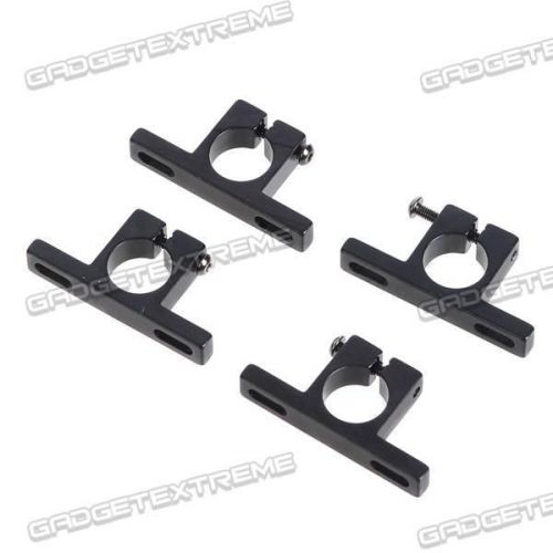 Black dia.12mm t-shape aluminum alloy tube clip fixture clamp 4pcs ge for sale