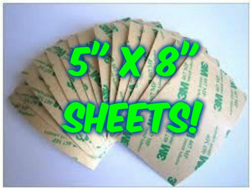 Wholesale to the public! five sheets of 5&#034; x 8&#034; double sided 3m adhesive sticky for sale