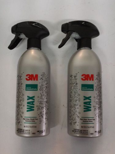 Two (2) - 3M 16 Oz. High Gloss Auto Essentials Spray Wax