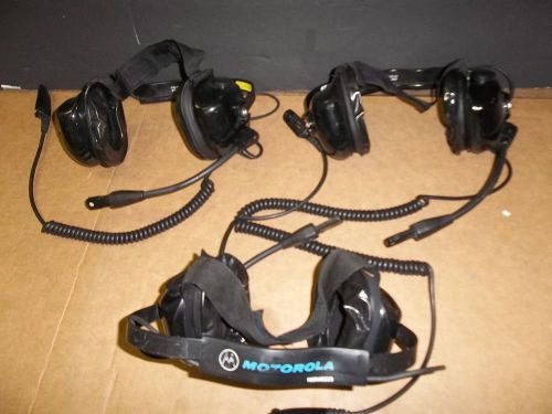 3- motorola rmn4020b headset w/ david clark m-77 vox electric microphone gel pad for sale