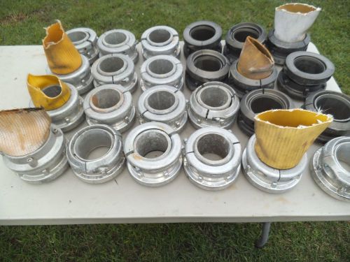 Lot of 24- angus 4&#034; inch fire hose connnector adapters * surplus for sale