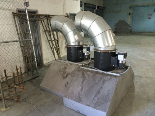 2 Industrial Axial Fans with hoods and exhaust Duct&#039;s Corners