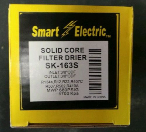 New Smart Electric Solid Core Filter Drier SK-163S  3/8&#034; Sweat Connection 16 cu.