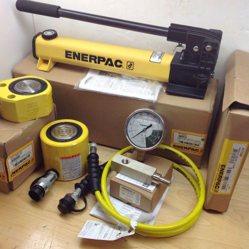 ENERPAC RSM-500 RCS-502 Hydraulic Cylinder Low Pro Set NEW!  50 Ton P392 pump
