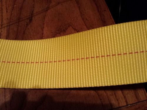 Yellow winch strap polyester webbing , 3 in 25.5ft length 15,000 lb. capacity for sale