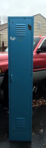 Blue vintage metal school locker for sale