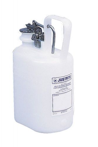 Justrite 12161 disposal can, 1 gal., white, polyethylene for sale