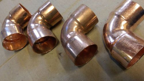 LOT OF 4 2&#034; ELBOWS COPPER SWEAT VARIOUS MANUFACTURES FREE SHIPPING