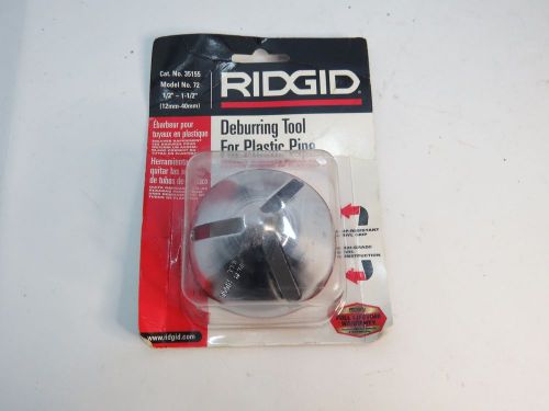 RIDGID Plastic Pipe Tubing Deburring Tool To 1 1/2 Capacity 35155