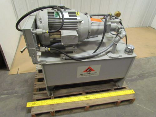 Tec-hackett f-1548-a 15 hp hydraulic power unit heat exchanger 7.8gpm 3000psi for sale