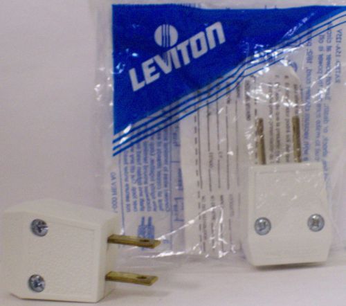 10 Leviton 15A Polarized Plugs 101 WHITE